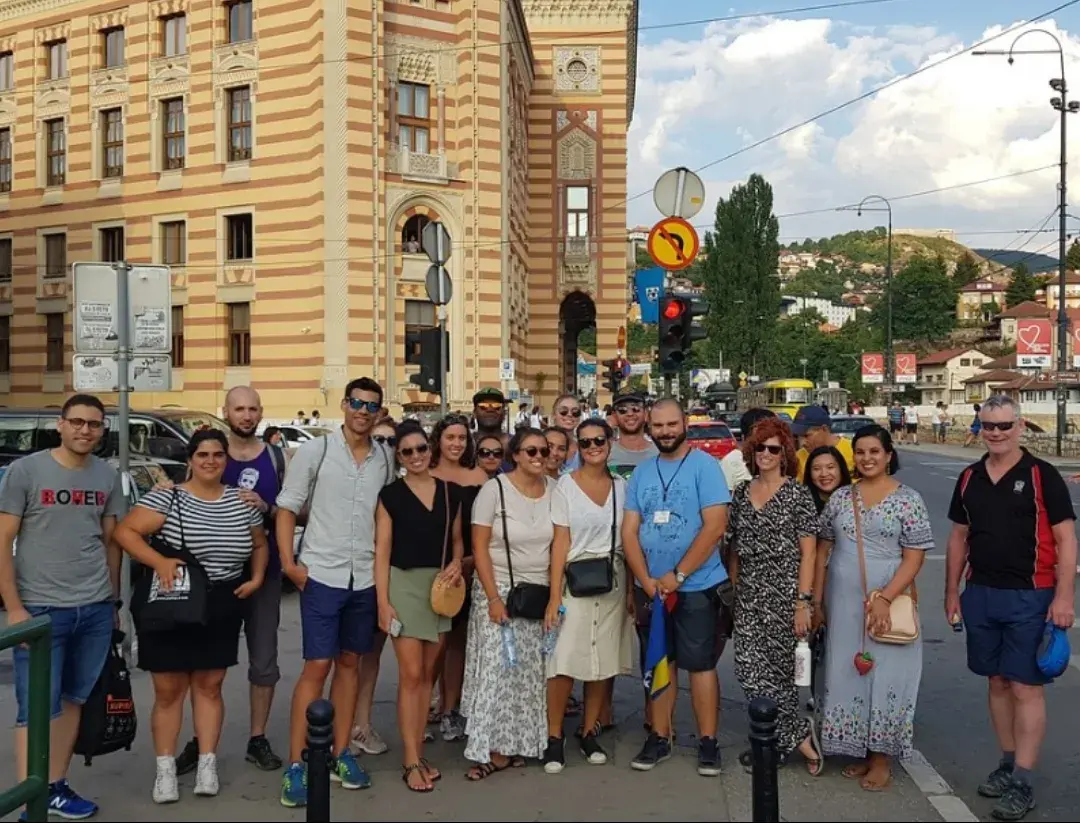 Free Walking Tour Sarajevo exploring cobblestone streets of the Old Town