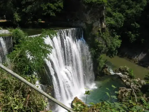Waterfall in jajce bosnia
